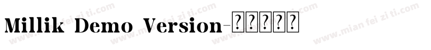 Millik Demo Version字体转换